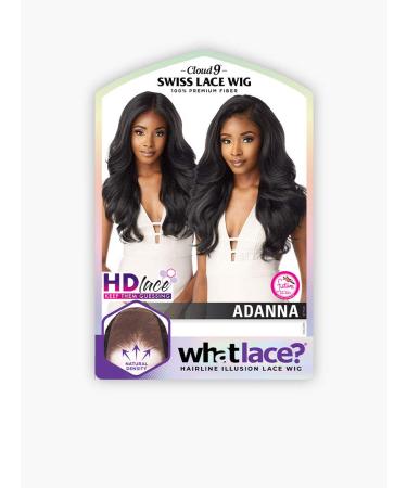 Sensationnel WHAT LACE 13x6 Wig - Cloud 9 Synthetic Hair Hand Tied Natural Preplucked Hairline Illusion Lace Frontal Lacewig | What Lace ADANNA (1B) - Buy Online on SooperMarket.com