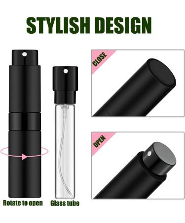 IRON BILL 2 PCS/8ml Portable Mini Perfume Atomizer Bottles - Refillable Spray Bottle with 3 Refill Tools - Pocket Travel Perfume Sample Bottles (Matte Black) - Buy Online on SooperMarket.com