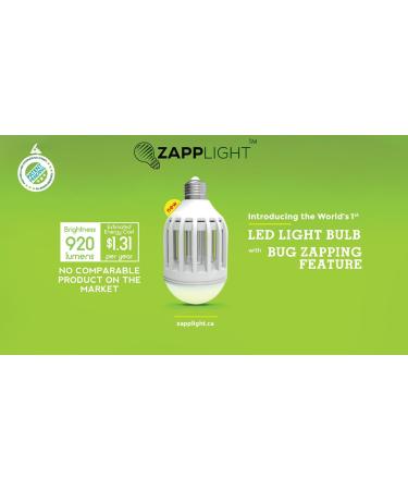 Zapplight ZAP402 Zapplight-Dual LED Lightbulb and Bug Light Zapper Pack of 2 - Buy Online on SooperMarket.com
