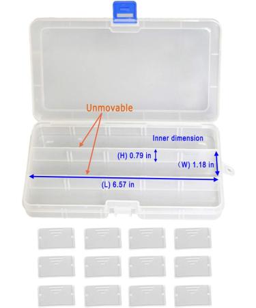DUOFIRE Adjustable Plastic Organizer Container Storage Box with 15 Grids - 4 Pack, Ideal for Jewelry, Beads, Earrings, Fishing Hooks, Small Accessories - Buy Online on SooperMarket.com