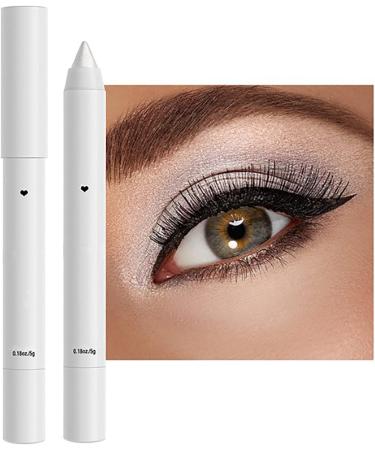 White Eye Shadow Pencil Highly Pigmented Professional Makeup Eye Pencil Eye Shadow Eyeliner Pencil Lasting Portable Eyeliner Pencil for Daily Use Date - Buy Online on SooperMarket.com