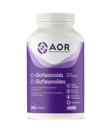 AOR Vitamin C+ Bioflavonoids 925mg 200 Capsules - High Potency Vitamin C Supplement with Ascorbic Acid & Citrus Bioflavonoids - Promotes Daily Vitality Healthy Skin Circulation & Natural Recovery 200 count (Pack of 1)