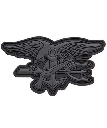 Blackout US Navy Seals Insignia DEVGRU SOCOM Morale Tactical Army PVC 3D Touch Fastener Patch