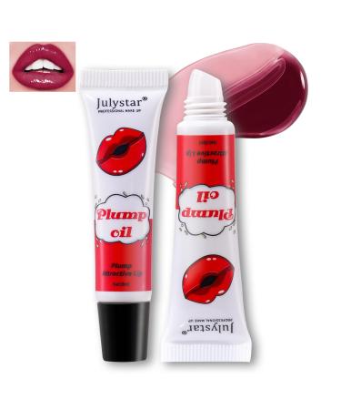 Plumping Lip Oil Hydrating Mirror Lip Plumper lip Gloss with Chilli Extract Long Lasting Waterproof Tinted Lip Balm Moisturizing Smooth Glossy Finish Lip Glaze Lip Care Makeup for Women 05