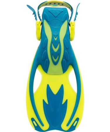 Cressi Kids Rock Fins S/M for Snorkeling, Swimming, Boogie Boarding - US Youth 1/3 | EU 32/34 - Blue/Yellow - Buy Online on SooperMarket.com