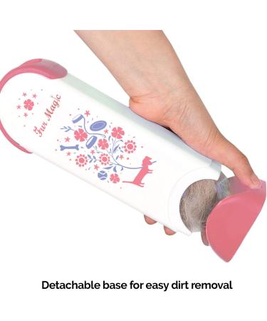 Fur Magic Pet Hair Remover Lint Brush - Self-Cleaning Base - Double-Sided Brush for Dog and Cat - Pink Limited Edition - Buy Online on SooperMarket.com