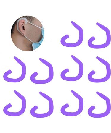 5 Pairs of Soft Silicone Ear Hooks for Masks | Comfortable Ear Protection & Cover Ropes | Purple Face Mask Accessories - Buy Online on SooperMarket.com