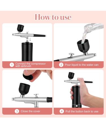 Mikinona 1 Set ( usb) Handheld Cordless Airbrush Air Brush for Nails Compressor Aluminum Alloy - Buy Online on SooperMarket.com