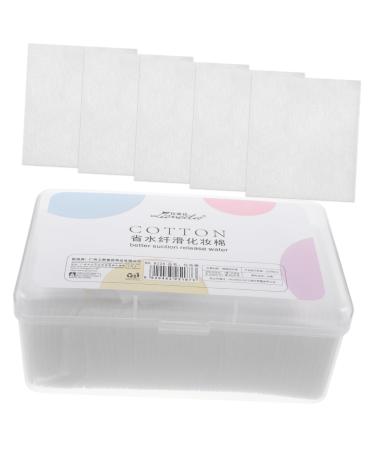 Housoutil 1000pcs 1 Box Disposable Face Pads Make up Gauze Pads Facial Puff Cleaning Face Towel Makeup Accessories Non Woven Gauze Pad Toallitas para Limpiar Sponge Cotton Pad Thicken White