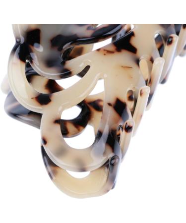 F Fityle Women's Vintage Hair Gripper Clip - Acrylic Hair Claw Stylish Leopard Design for Effortless Elegance - Buy Online on SooperMarket.com