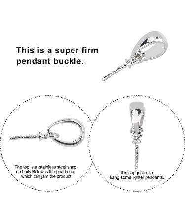 PandaHall 100pcs Platinum Brass Pearl Bail Peg Pendants Charm Connector for Jewelry Making - Buy Online on SooperMarket.com