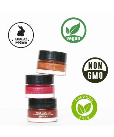True Moringa Tinted Lip Balm - Organic Vegan Lip Gloss & Moisturizer - Pink Yarrow Cocoa Lip Whip - Natural Tinted Shimmer - 0.25 oz - Buy Online on SooperMarket.com
