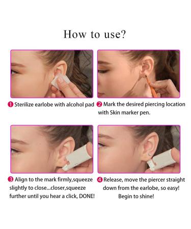 Firstomato 2PCS Disposable Ear Piercing Kit with Hypoallergenic Earrings - 3.0mm Ball 24Kt Gold - Buy Online on SooperMarket.com