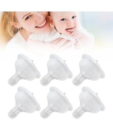 Buy Silicone Newborn Pacifiers - Soft Wide Mouth 6-Pack for Baby Comfort | International Shipping Available - Buy Online on SooperMarket.com