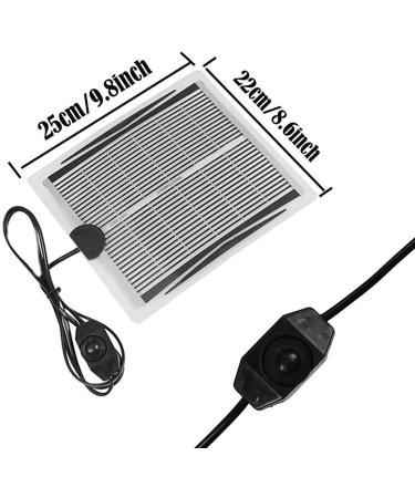 hisunfarm 15W Reptile Heat Mat Pets Heating Pad for Tortoise Snakes Lizard Gecko Waterproof Under Tank Terrarium Striped (15W) - Buy Online on SooperMarket.com