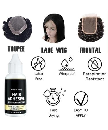 TBeautfave Wig Glue Lace Front Waterproof Lace Wig Glue Hair Adhesive Glue Hair Glue for Wigs Strong Hold Invisible Bonding Adhesive Hair Glue for Wigs Latex-Free and Oil-Resistant Hair Adhesive 1 - Buy Online on SooperMarket.com