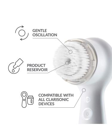 Clarisonic Luxe Cashmere Facial Cleansing Brush Head Replacement - Hydrating Face Brush for Dry, Sensitive Skin - Buy Online on SooperMarket.com