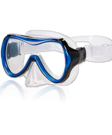Aquazon Maui Children's diving goggles - extra clear look through tempered glass - 7-12 years - swimming goggles thanks to the super soft silicone blue junior
