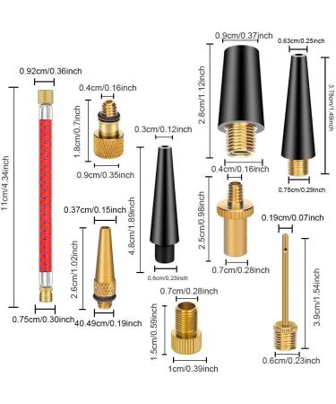 Mamakoi 21PCS Brass Presta Schrader Valve Adapter Tools | Bike Pump Presta Valve Adapter Accessories for Bike, Gym, Balloon, Toy Pump - Buy Online on SooperMarket.com