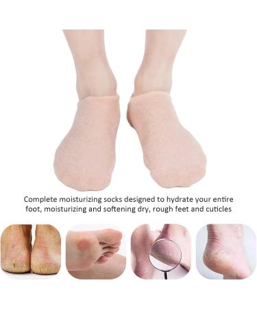 Moisturizing Gel Socks for Rough Skin | Reusable Spa Socks with Essential Oil | One-Piece Design for Home & Beauty Salon (Orange) - Buy Online on SooperMarket.com