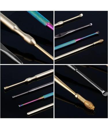 Stainless Steel Ear Cleaner Set - 4 Pcs Spiral Ear Picks for Earwax Removal - Assorted Colors - 12x0.5cm - 3 Sets - Buy Online on SooperMarket.com