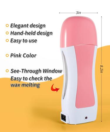 Rose & Honey Roll On Wax Kit for Sensitive Skin - Hair Removal Waxing Kit for Women and Men - At Home Roller Waxing Kit for Larger Body Areas - Buy Online on SooperMarket.com
