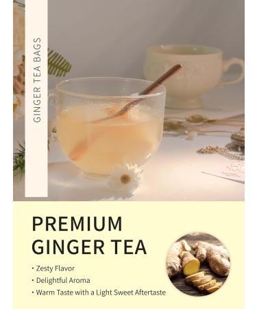 TeeLux Ginger Tea Bags 100 Count - Vegan, Caffeine-Free, Rich in Antioxidants - Spicy & Warm Herbal Tea Bags - Pack of 1 - Buy Online on SooperMarket.com