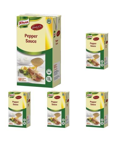 Knorr Garde d'Or Pepper Sauce Ready to Use 1 Litre (Pack of 5) Pepper Sauce 1 (Pack of 5)