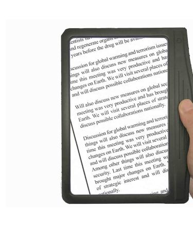 Magnifying Glasses with LED Light Perfect for Hobby Crafts Reading Small Prints Reading for Newspaper Or Books & Low Vision Close Work 12 Anti-Glare Dimmable LED 4xMagnifier 8X6