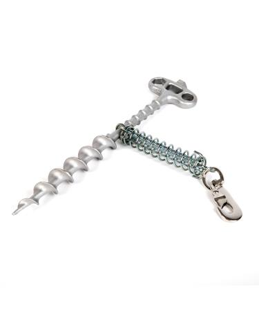 Peggy Peg - Dog Stake PetPeg for Dog & Cat Tethering - Dog Lead Stake - Leash Attachment with Height Adjustment - Dog Corkscrew Stake Dog Tie Out Spike for Dog Lead - Dog Anchor Stainless Aluminium