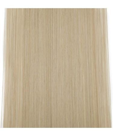 Silk-co Clip in Hair Extensions - 100% Synthetic 23 Inch Straight Blond & Bleach Blond Hairpieces - 8pcs for Full Head Coverage - Buy Online on SooperMarket.com