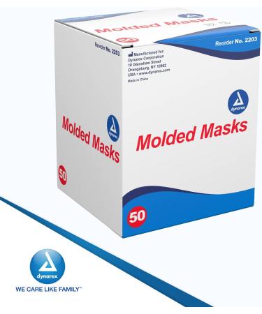 Buy Molded Face Masks - Fiberglass-Free Breathable Soft Edges Adjustable 50 Pack Blue - International Shipping Available - Buy Online on SooperMarket.com
