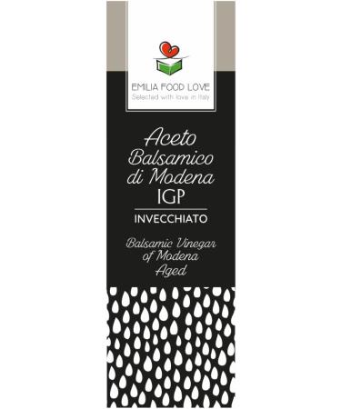 EMILIA FOOD LOVE Balsamic Vinegar of Modena Aged PGI - Made in Italy - Aceto Balsamico di Modena IGP Invecchiato - Buy Online on SooperMarket.com