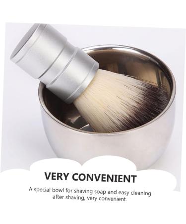 Beavorty 2 STK Impact Bowl Tools for Men | Stainless Steel Shaving Soap Container | Rabbit Ears Bubble Bowl for Home Shaving | 7.3x5cm Silver - Buy Online on SooperMarket.com