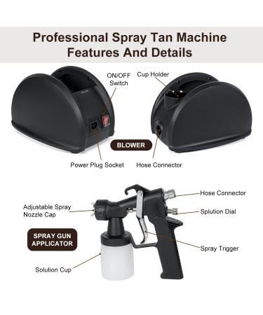 PELCAS Professional Sunless Black Tanning Gun | Mobile HVLP Spray Tan Machine Kit | Upgraded Airbrush Tan System - Buy Online on SooperMarket.com