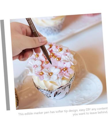 CIYODO 6pcs Biscuits Cake Boxes Decor Cake Coloring Markers Edible Cake Pens Dual Tip Markers Plastic - Buy Online on SooperMarket.com