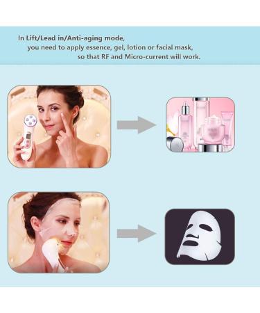 MiSMON 5 in 1 Facial Massager with High Frequency Wand and LED Light Therapy for Skin Tightening, Wrinkle and Acne Removal - Buy Online on SooperMarket.com