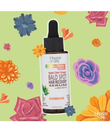 Hawaiian Silky Apple Cider Vinegar Bald Spot Recovery Serum - Hair Growth Solution with Black Castor Oil for All Hair Types - 1.76 fl oz - Safe for Color Treated Hair - Buy Online on SooperMarket.com