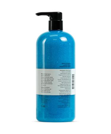 Anthony Exfoliating Body Scrub with Sea Salt, Vitamin C, Aloe Vera - 32 Fl Oz - Smooth, Soothe, and Protect Skin - Blue Sea Kelp Body Wash - Buy Online on SooperMarket.com
