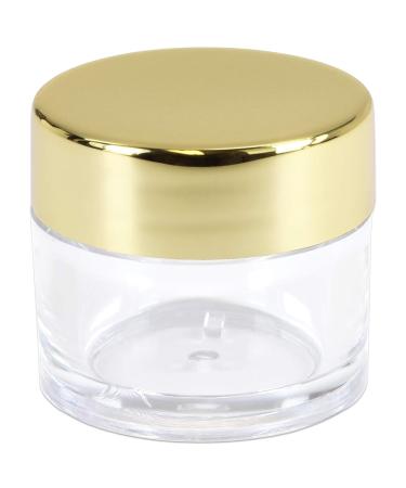 Beauticom 7g Clear Acrylic Jars Leak Proof Thick Wall for Beauty & Cosmetics (48 Pack with Gold Lids - Buy Online on SooperMarket.com