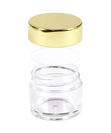 Beauticom 7g Clear Acrylic Jars Leak Proof Thick Wall for Beauty & Cosmetics (48 Pack with Gold Lids - Buy Online on SooperMarket.com