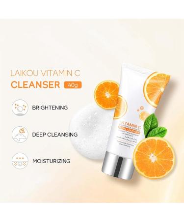 Vitamin C Facial Cleanser for Brightening & Hydrating | Gentle Face Wash for Dry & Sensitive Skin | Moisturizing Formula with Vitamin C for Natural Radiance - Buy Online on SooperMarket.com