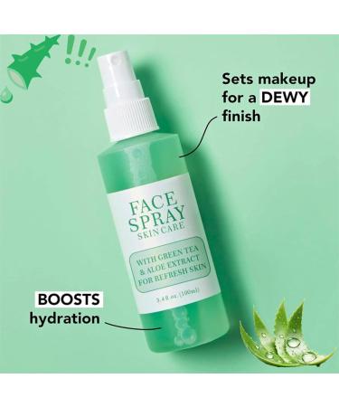 Aloe Vera Hydrating Face Mist Facial Spray with Aloe & Green Tea Makeup Setting Spray for Face Aloe Vera Face Toner for Dry Skin Soothing Face Spray Nourishing Dry Skin & Relieve Acne 100ml - Buy Online on SooperMarket.com