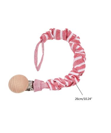 Tian-K Pacifier Chain - Cotton & Beech Wood Baby Pacifier Clip Teething Toy & Nipple Holder for Infants - Buy Online on SooperMarket.com