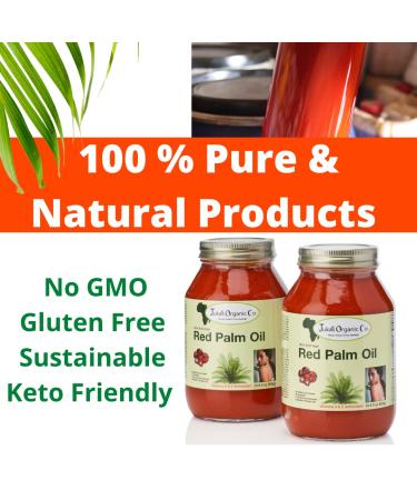 Juka's Red Palm Oil - 100% Organic & Natural from Africa - 33.8 fl oz - Buy Online on SooperMarket.com