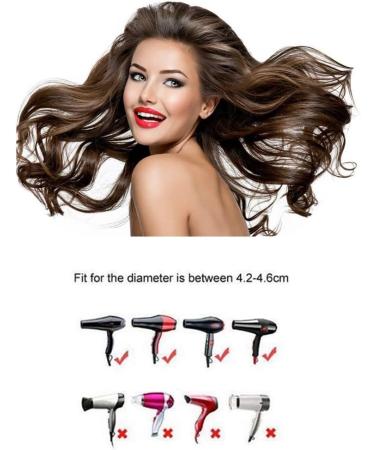 2 PCS/Set Professional Salon Hair Dryer Nozzle Replacement - Black Narrow Concentrator Blow Dryer Attachment - Fits Outer Dia 4.2-4.6cm - Buy Online on SooperMarket.com