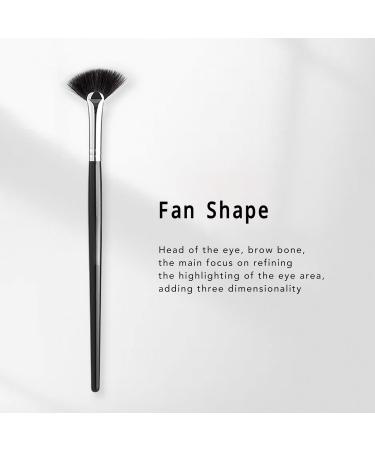 Verdant Touch Fan Makeup Brush Fan Highlighter Brush for Loose Powder and Blush Multipurpose Soft Bristles Fan Shaped Makeup Brush - Buy Online on SooperMarket.com