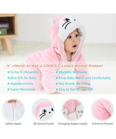 Cooky.D Unisex Winter Hooded Romper Jumpsuit - 12-18 Months - Cat Design - Buy Online on SooperMarket.com