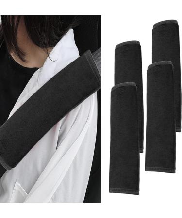 Belt pads belt protection for car belts backpacks and handbags black 4 pieces 4 pieces-black