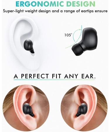 LEZII Single Bluetooth Earbud Mini Wireless Headset with Mic and Magnetic USB Charging - Waterproof Sport Earpiece for Samsung iPhone - Ideal for Car, Business Use - Buy Online on SooperMarket.com
